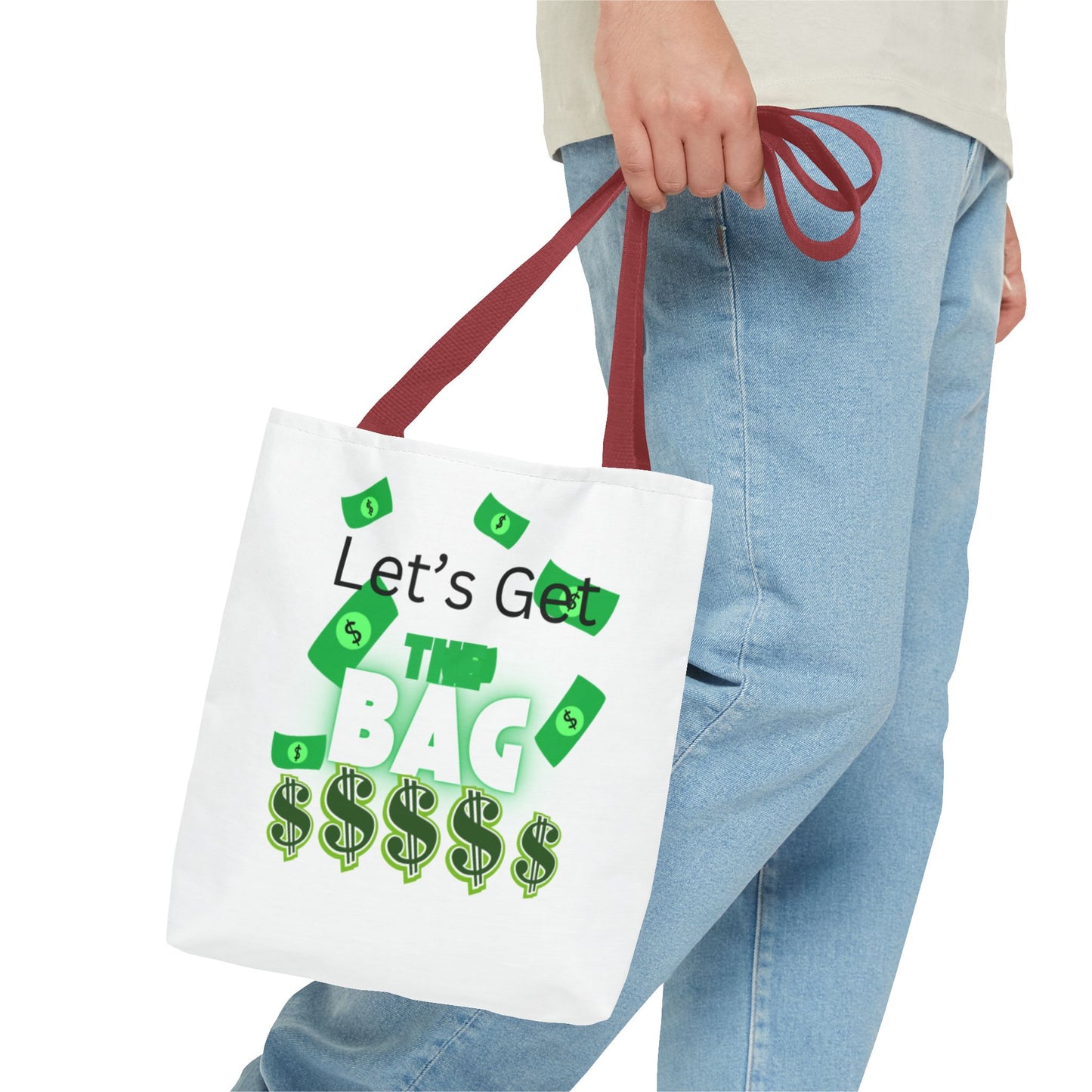 Motivational Tote Bag - "Let's Get This Bag!" - Perfect for Hustlers & Dreamers