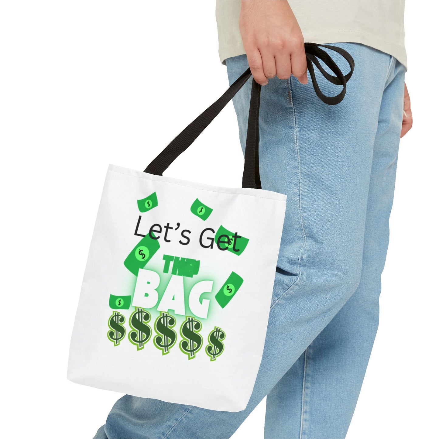 Motivational Tote Bag - "Let's Get This Bag!" - Perfect for Hustlers & Dreamers